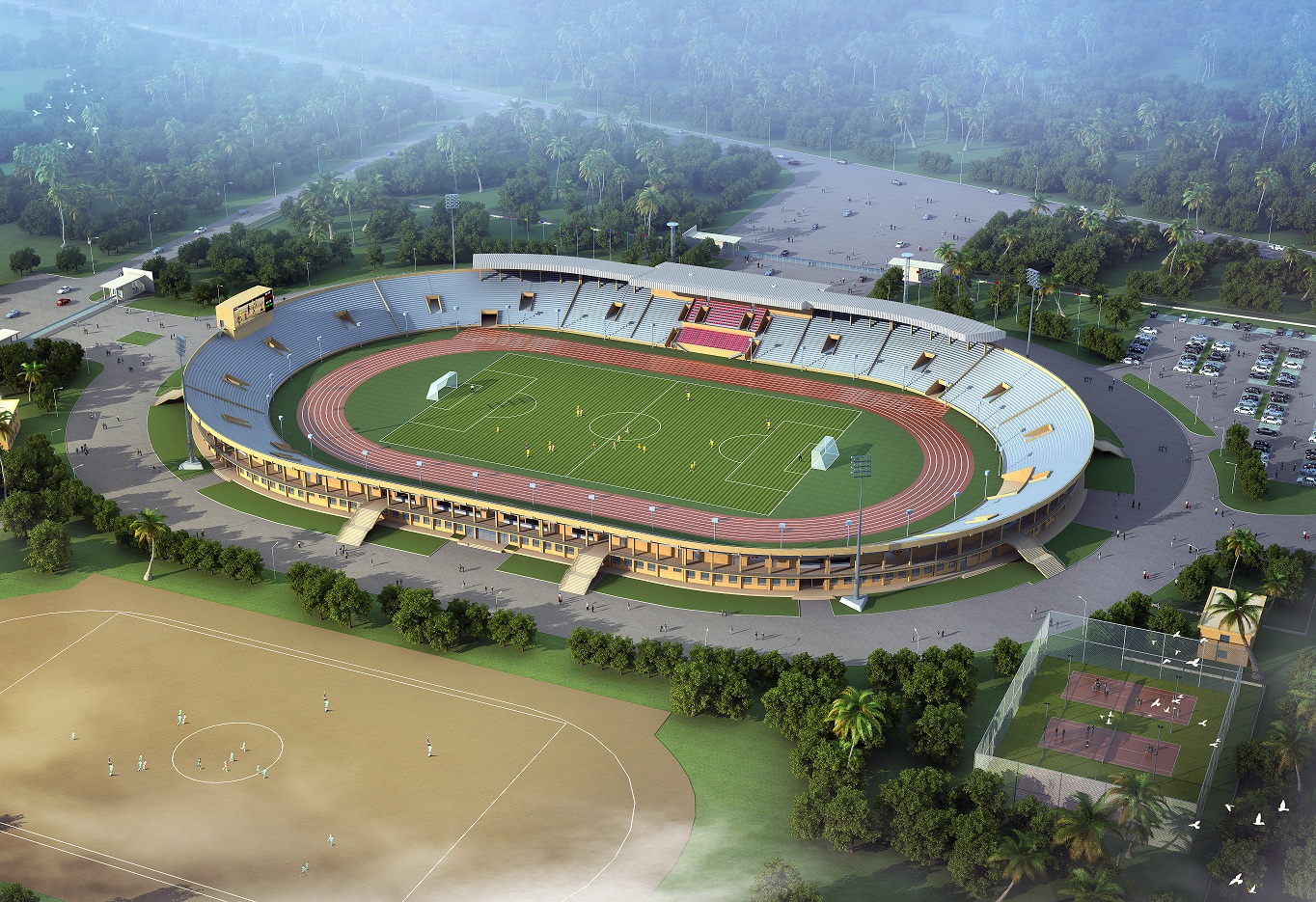 China-aid Rehabilitation of SKD Sports Stadium in Liberia